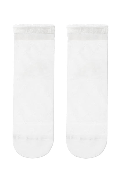 Conte Socks Classic - 491 Glossy Pattern and Decorative Transparent Mesh