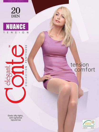 Conte Nuance 20 Den - Classic Women's Tights With a Reinforced Shorts (8С-33СП)