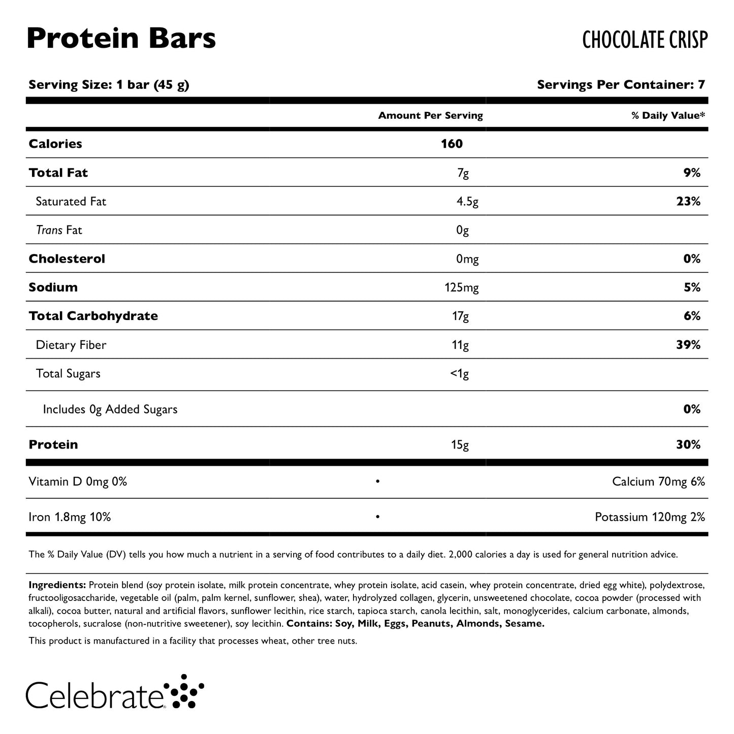 Bariatric Protein Bars, 7 Count