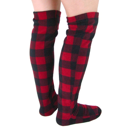 Over-the-Knee Fleece Socks - Lumberjack