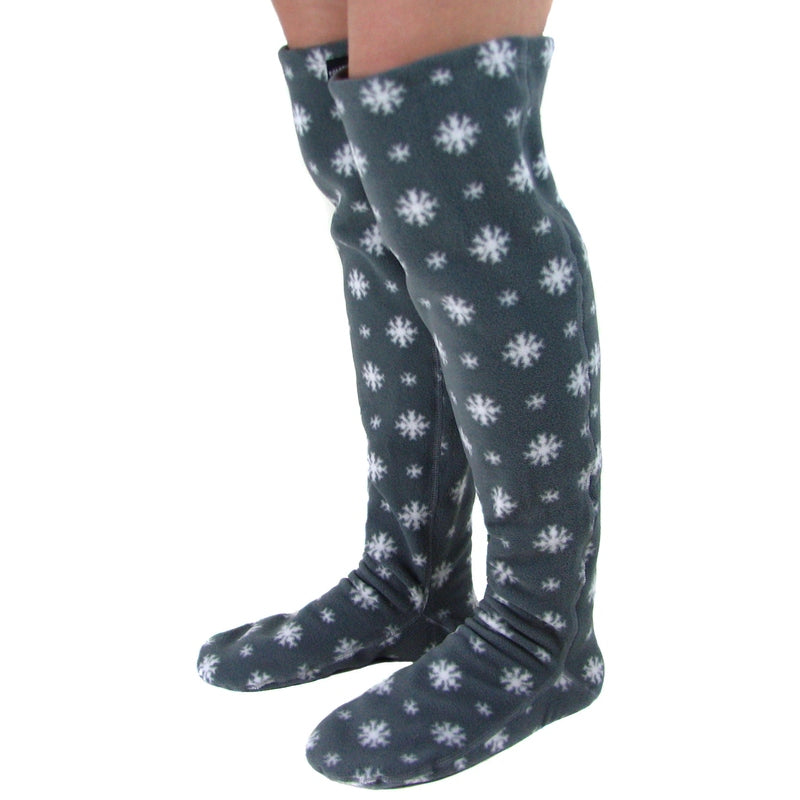 Over The Knee Fleece Socks - Snow