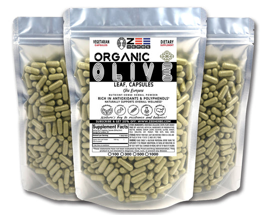 Olive Leaf Powder Capsules - Nature’s Mediterranean Secret