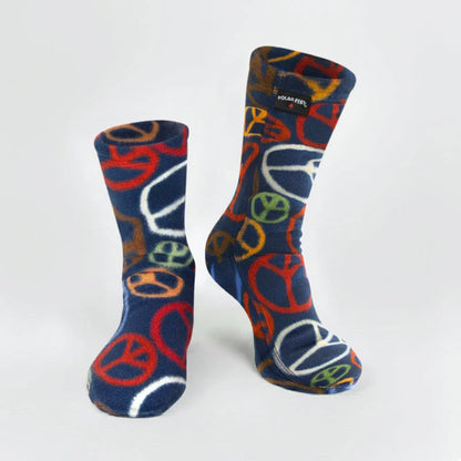 Kids' Fleece Socks - Peace