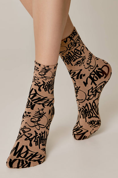Socks Conte Fantasy - Graffiti Pattern