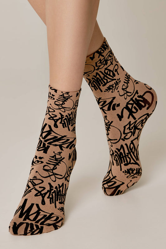 Socks Conte Fantasy - Graffiti Pattern