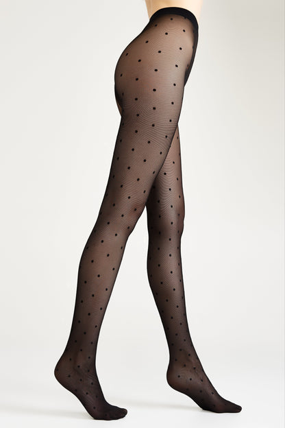 Fantasy Tights Conte Pois Tulle - Polka Dots With Fine Mesh Effect