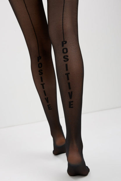 Fantasy Tights Conte Positive - Imitation of Seam and Inscription