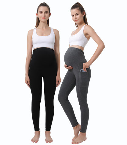 Pregnancy Yoga Pants with Pockets (2 Pack)