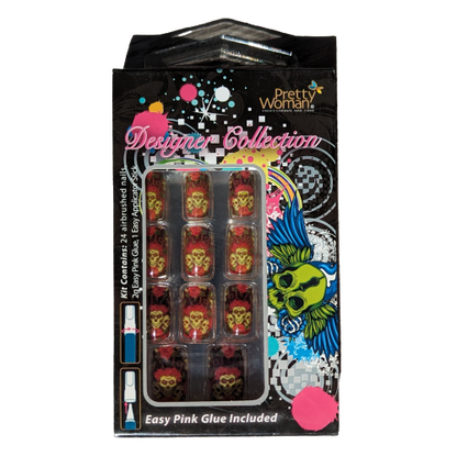 PRETTY WOMAN Designer Collection Airbrushed 24 Nails Kit