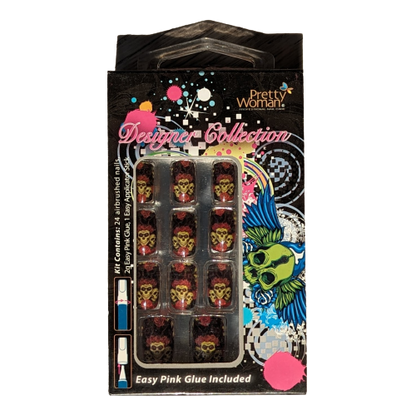 PRETTY WOMAN Designer Collection Airbrushed 24 Nails Kit