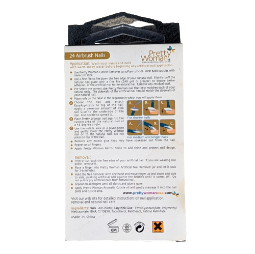 PRETTY WOMAN Designer Collection Airbrushed 24 Nails Kit