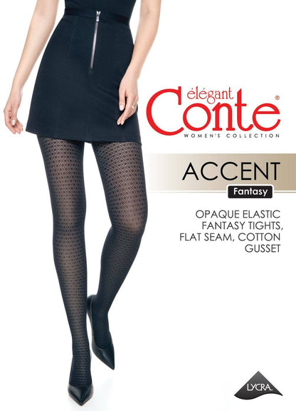 Fantasy Tights Conte Accent - Diamond Pattern