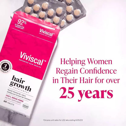 Viviscal Women's Hair Growth Supplement | 180 Tablets | Clinically Proven Formula with Biotin & Marine Extracts for Thicker, Fuller Hair