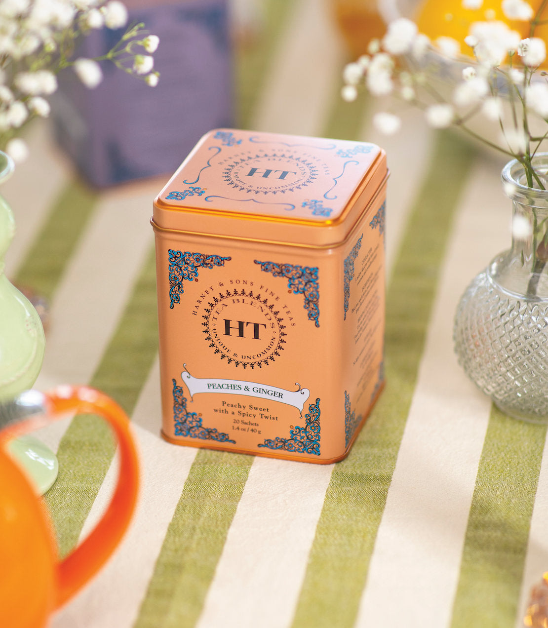 Peaches & Ginger, HT Tin of 20 Sachets