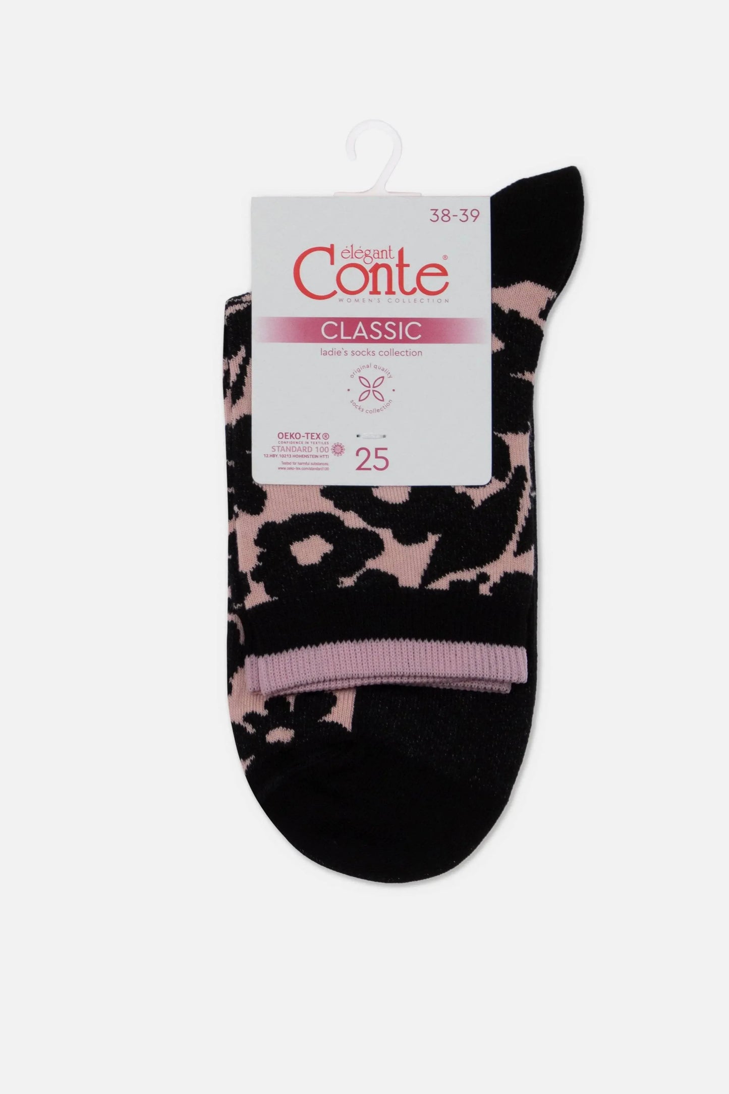 Cotton Socks Conte Classic 441 - Floral Pattern