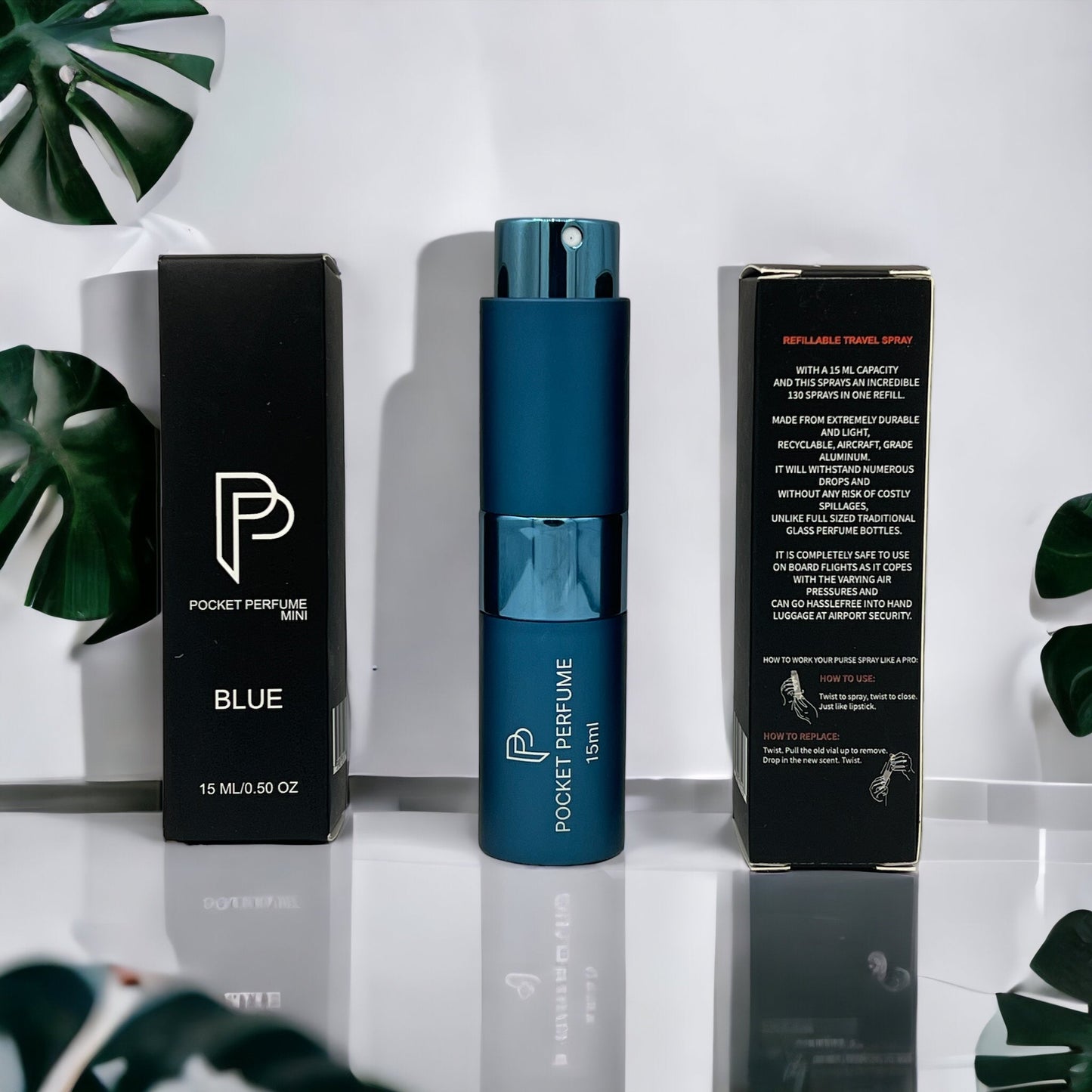 TRAVEL ATOMIZER POCKET PERFUME MINI  0.5OZ/15ML