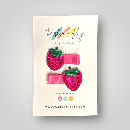 Strawberry Shimmer Clips