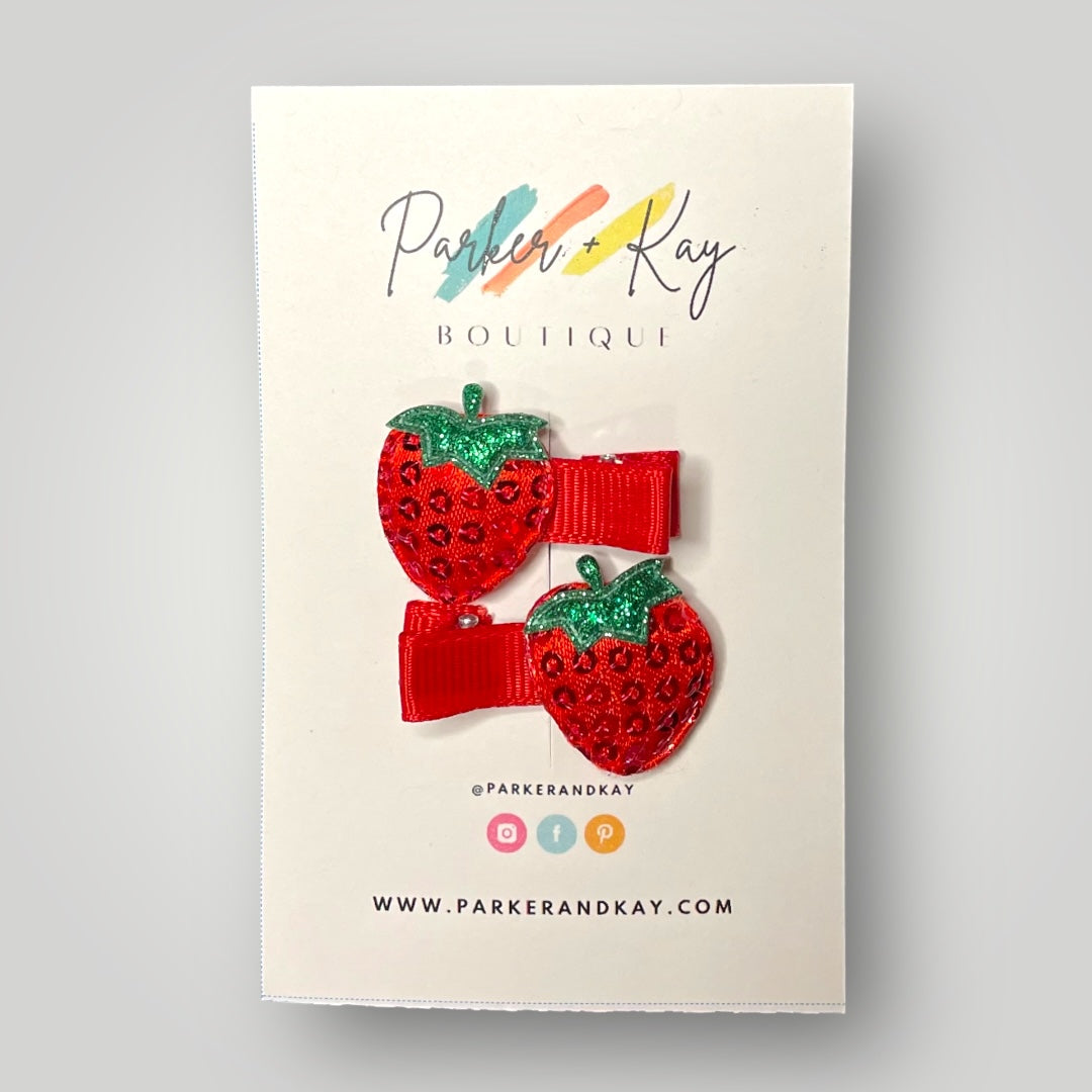 Strawberry Shimmer Clips