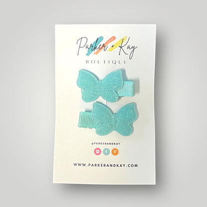Shimmering Butterfly Hair Clips