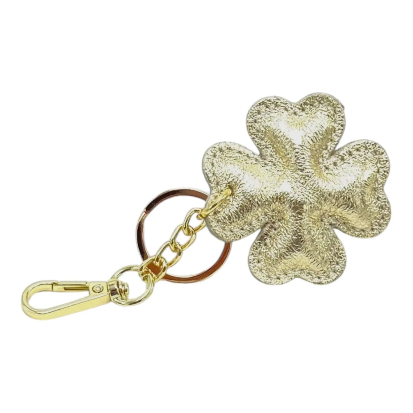 LEATHER CLOVER HANDBAG CHARM