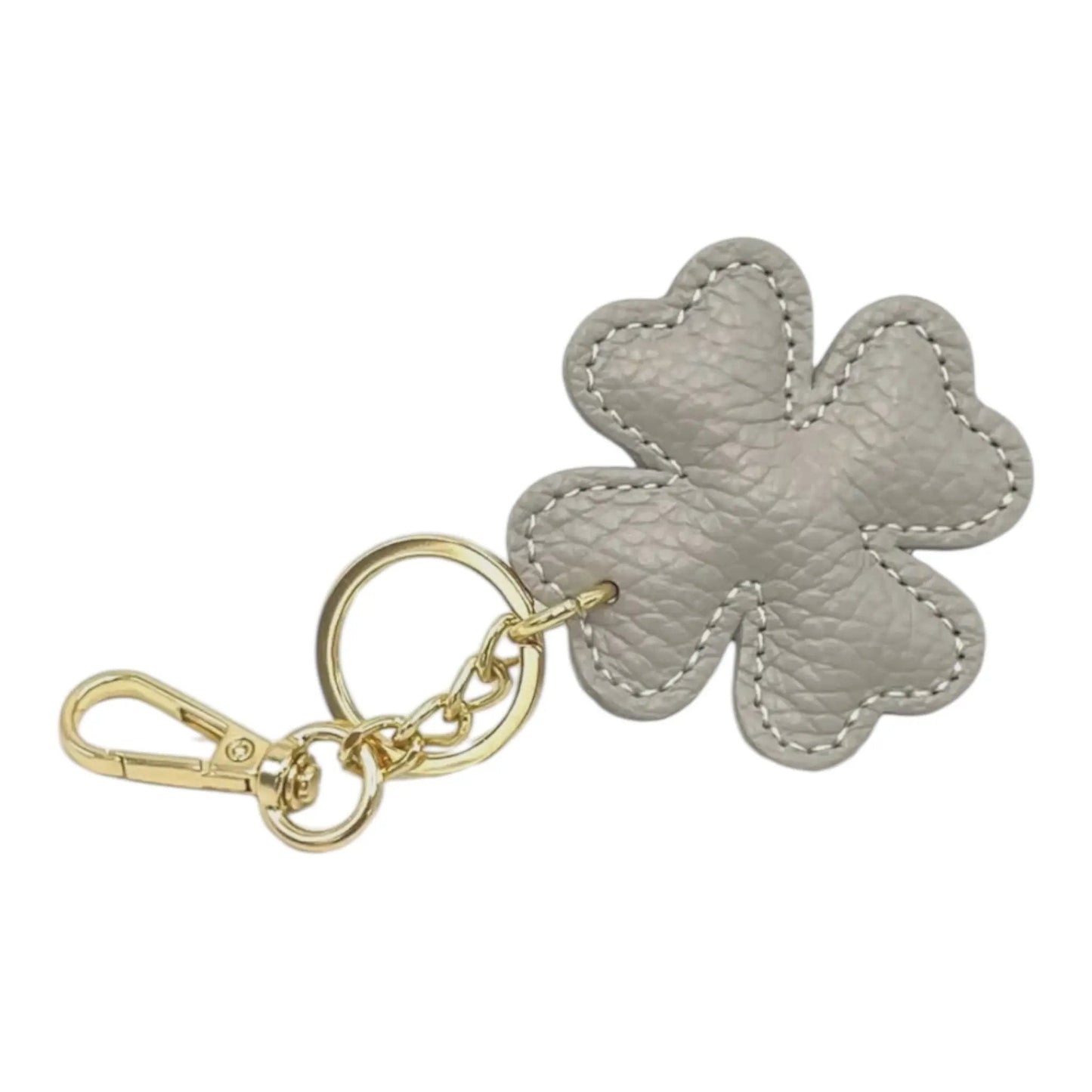 LEATHER CLOVER HANDBAG CHARM