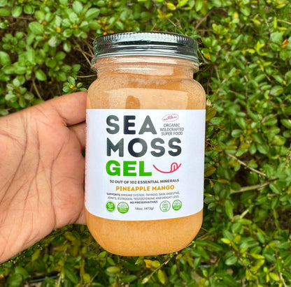 Flavored Sea Moss Gel - Dr. Sebi Inspired 100% Raw Organic - Wild Harvested Sea Moss