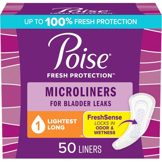 Poise Microliners, 1 Drop Lightest Absorbency, Long Length