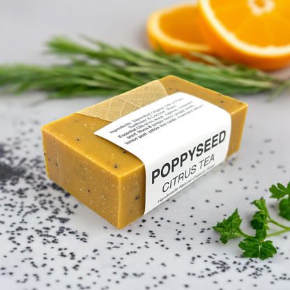 Citrus Poppyseed Bar Soap, Organic
