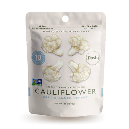 Poshi Cauliflower Salt, Black Pepper Seasoning, 10-Pack, 1.58 Oz