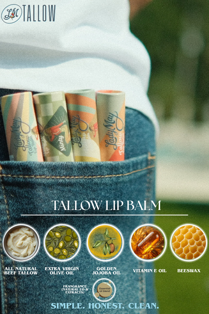 Tallow Lip Balm | Pure + Natural Hydration