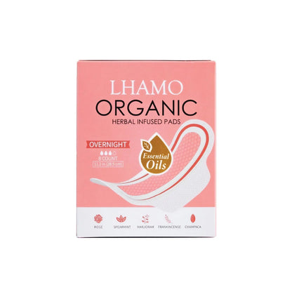 Pure Care Organic Herbal Infused Pads - Overnight
