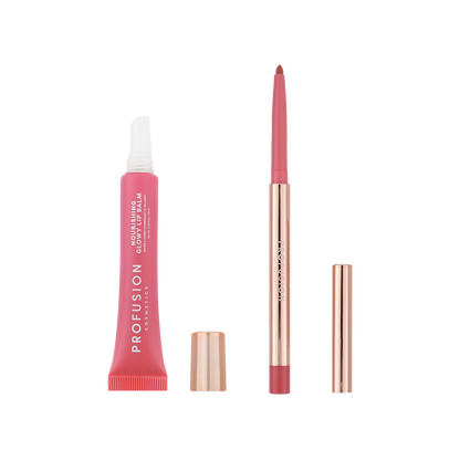 Lip Treat Duo Soft Matte Creamy Lip Liner & Nourishing Glowy Lip Balm