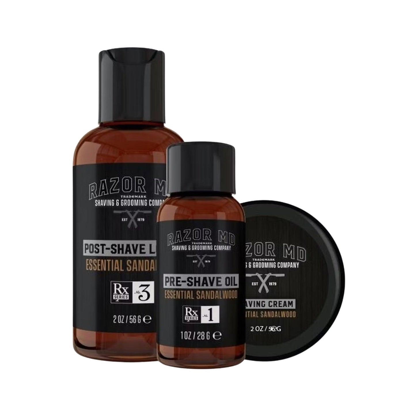 RAZOR MD Essential Sandalwood Travel Trio