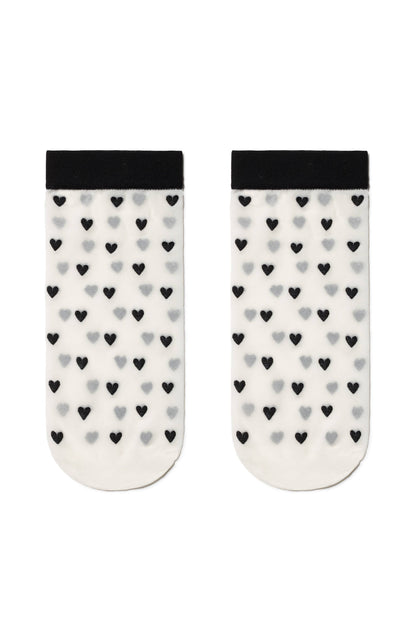 Socks Conte Fantasy - Hearts Pattern
