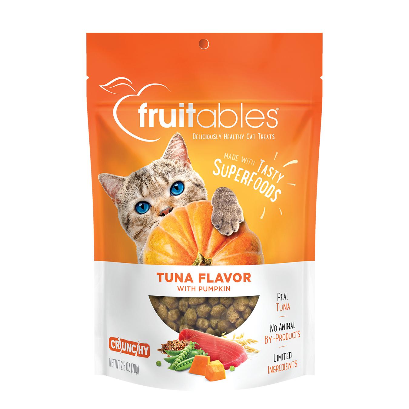 Fruitables Tuna & Pumpkin Cat Treats, 2.5 Oz Per Pack (10 Pack)