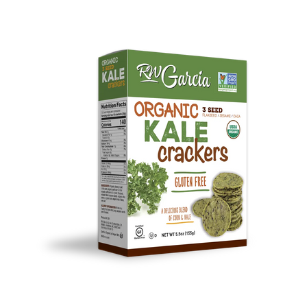 R.W. Garcia 3 Seed Kale Crackers 5.5 Oz (Pack of 6)