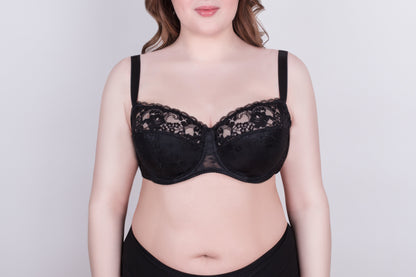 Bra Milavitsa 116180 - Lace Balconette with Cotton Cups