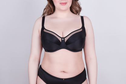 Bra Milavitsa 120150 - Underwired, Mesh Insert, Wide Straps