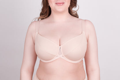 Bra Milavitsa 115910 - Elastic Knit, Underwired, Triple Diagonal Segment Cups