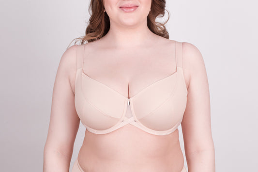 Bra Milavitsa 115910 - Elastic Knit, Underwired, Triple Diagonal Segment Cups