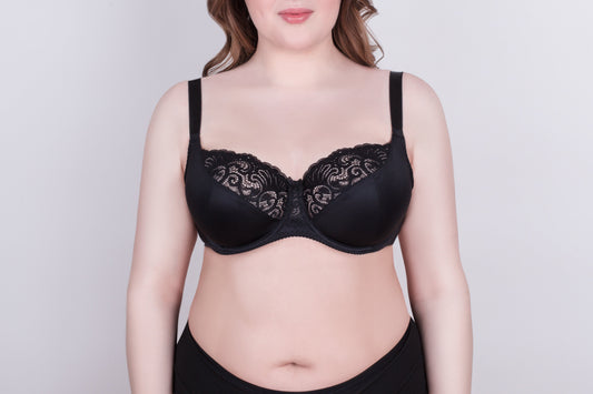 Bra Milavitsa 112830 - Elastic Lace, Underwired with Triple Segment Cups