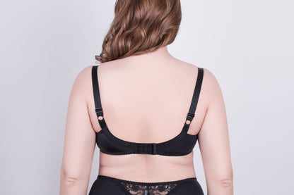 Bra Milavitsa 120151 - Elastic & Lace, Double-Segment Cups, Wide Straps