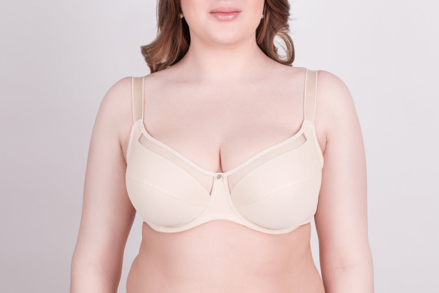 Bra Milavitsa 120150 - Underwired, Mesh Insert, Wide Straps