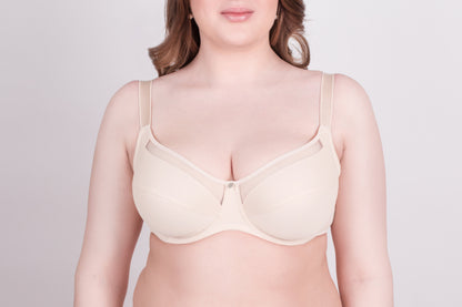 Bra Milavitsa 120150 - Underwired, Mesh Insert, Wide Straps