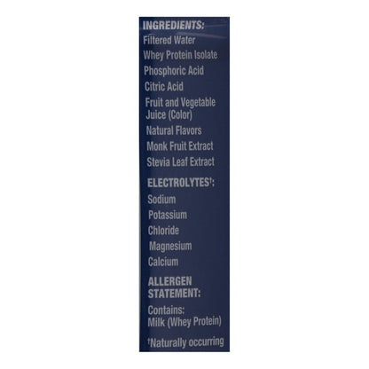 Ready Water Protein Blueberry - 20g Protein, Sugar-Free, Gluten-Free Hydration | Case of 12 (16.9 fl oz Each)