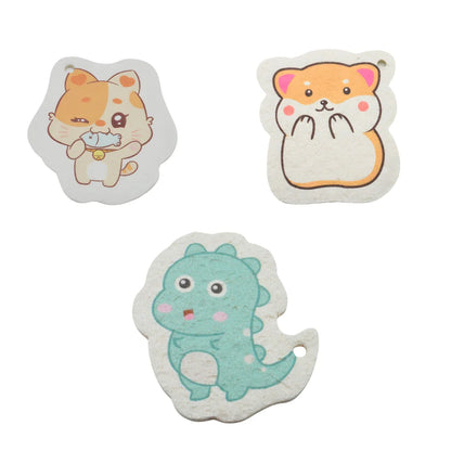 Natural Kid Bath Sponges – Eco-Friendly & Compostable – Fun Animal Shapes