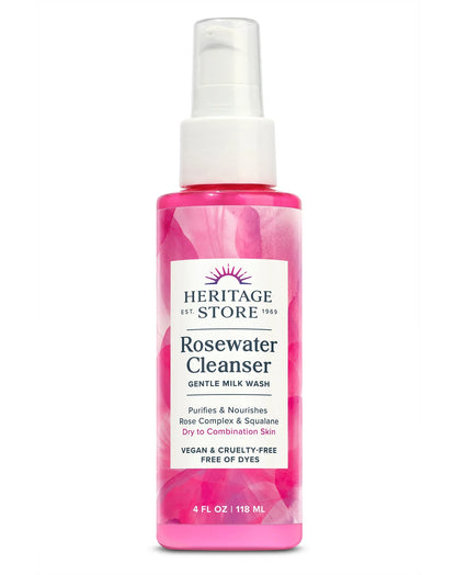 Heritage Store Rosewater Facial Cleanser - 4 Fl Oz