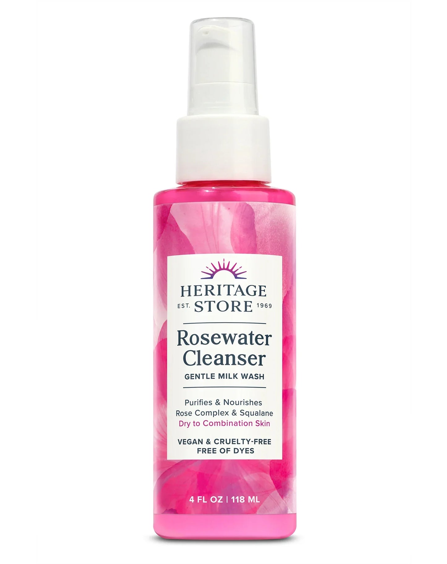 Heritage Store Rosewater Facial Cleanser - 4 Fl Oz