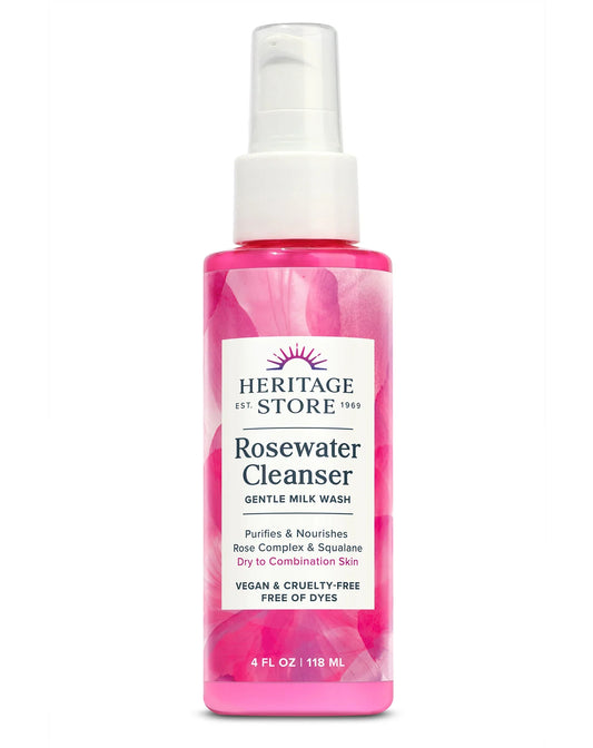 Heritage Store Rosewater Facial Cleanser - 4 Fl Oz