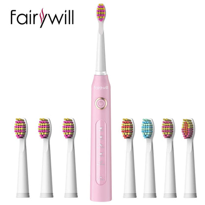 D7 Sonic Electric Toothbrushes with 5 Modes, Smart Timer, Rechargeable, and 8 Super Whitening Toothbrush Heads for Adults and Kids
